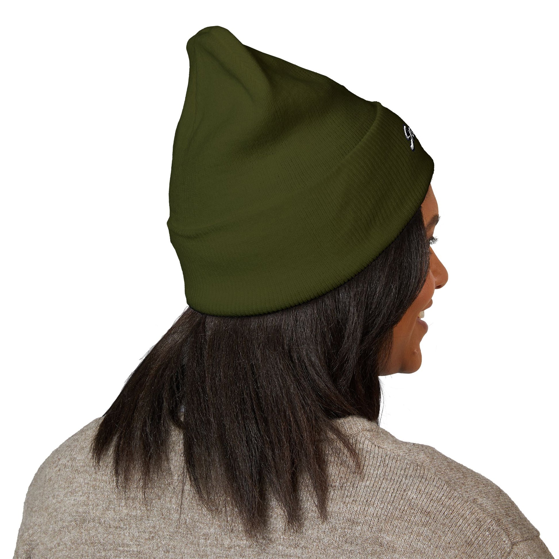 Classic Cuffed Beanie with Custom Embroidery, Trendy Knit Cap