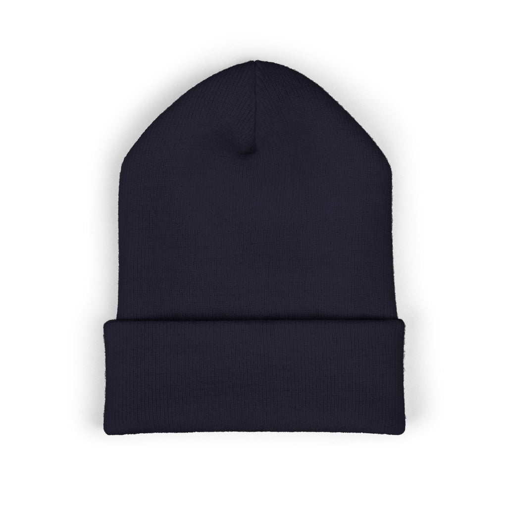 Classic Cuffed Beanie with Custom Embroidery, Trendy Knit Cap