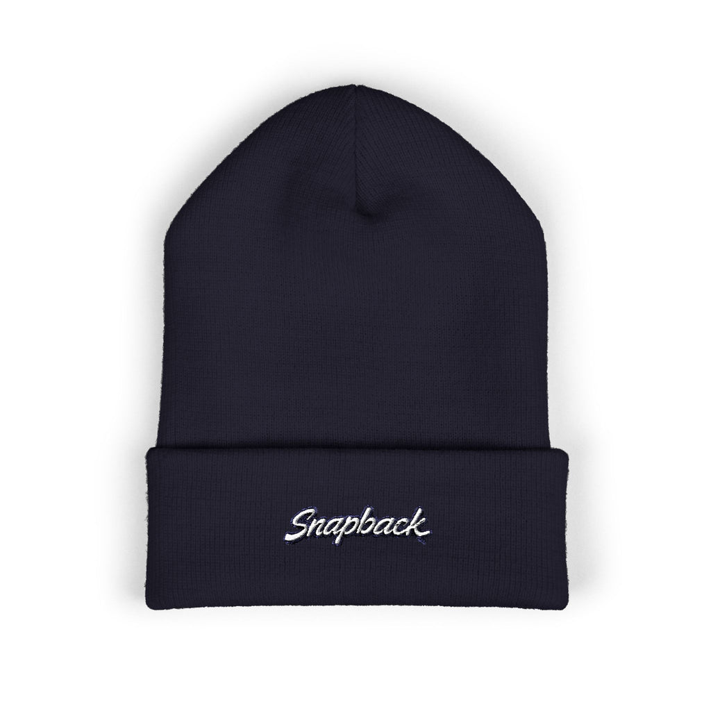 Classic Cuffed Beanie with Custom Embroidery, Trendy Knit Cap