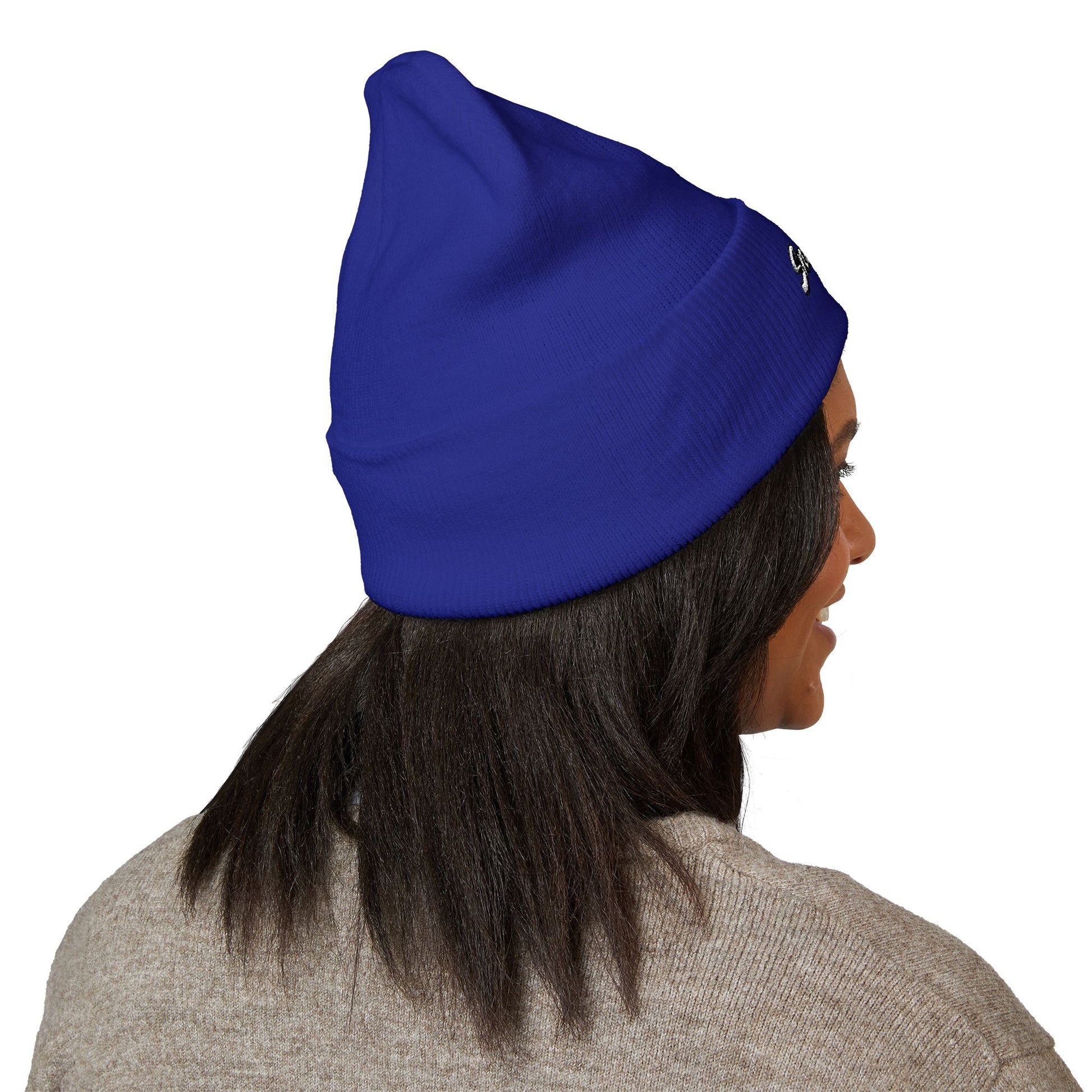 Classic Cuffed Beanie with Custom Embroidery, Trendy Knit Cap