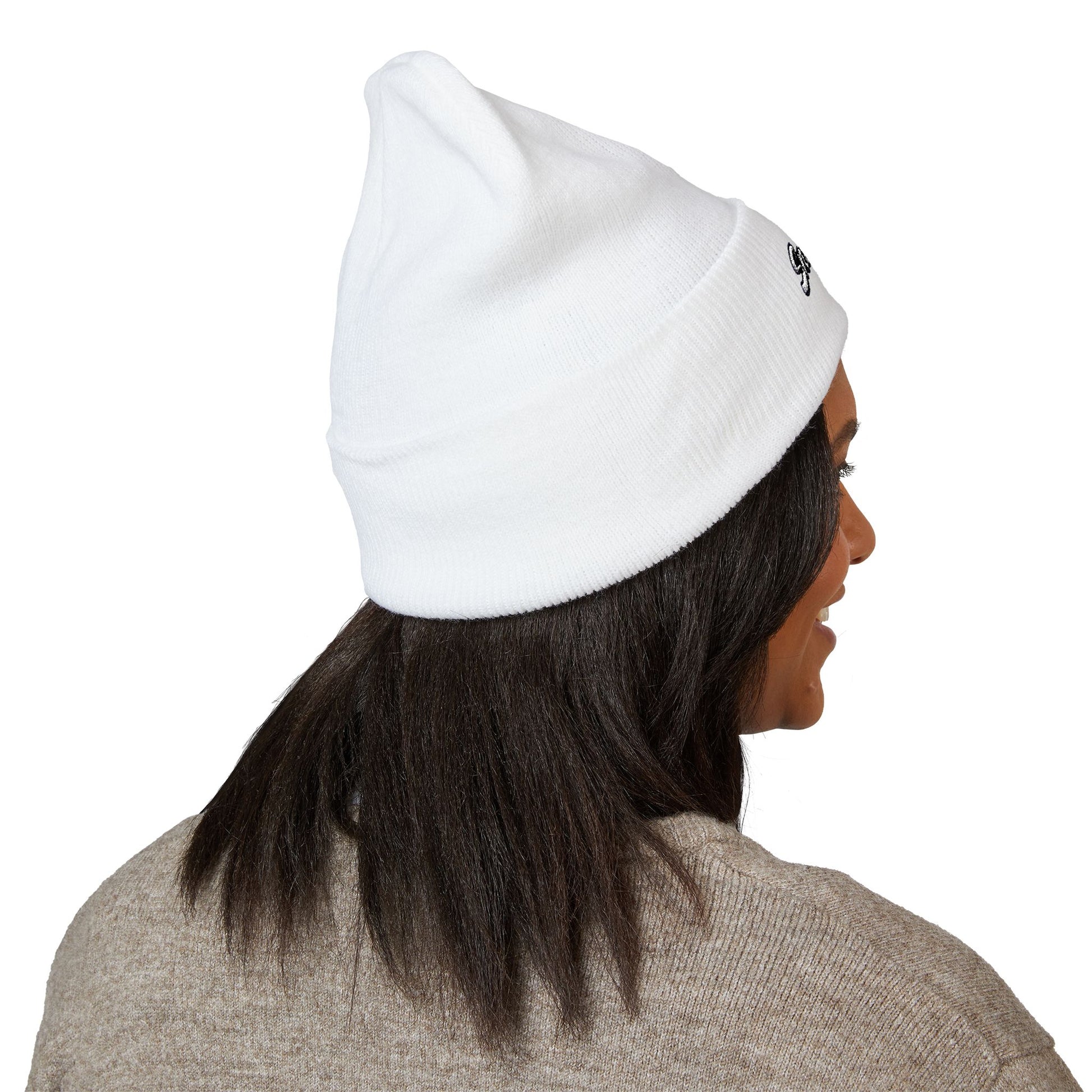 Classic Cuffed Beanie with Custom Embroidery, Trendy Knit Cap